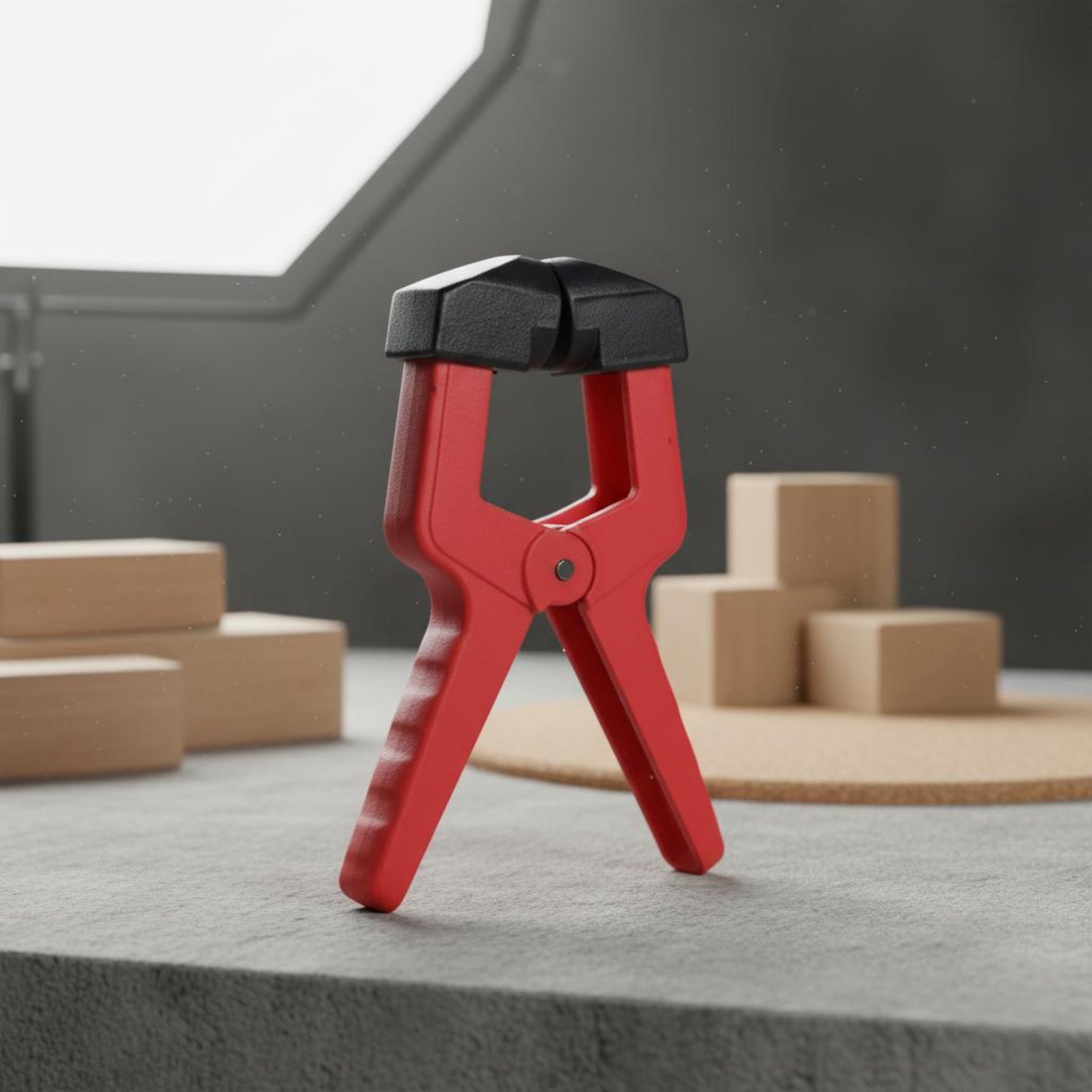 مشبك مثلثي الشكل باللون الأحمر - مراجعة Tools For Woodworking Workshop وسعره